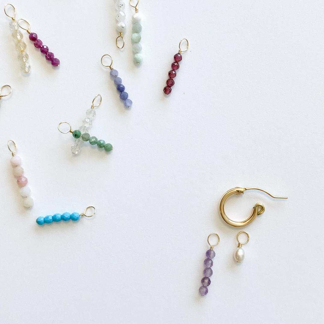 Removable Sapphire Hoop Earrings