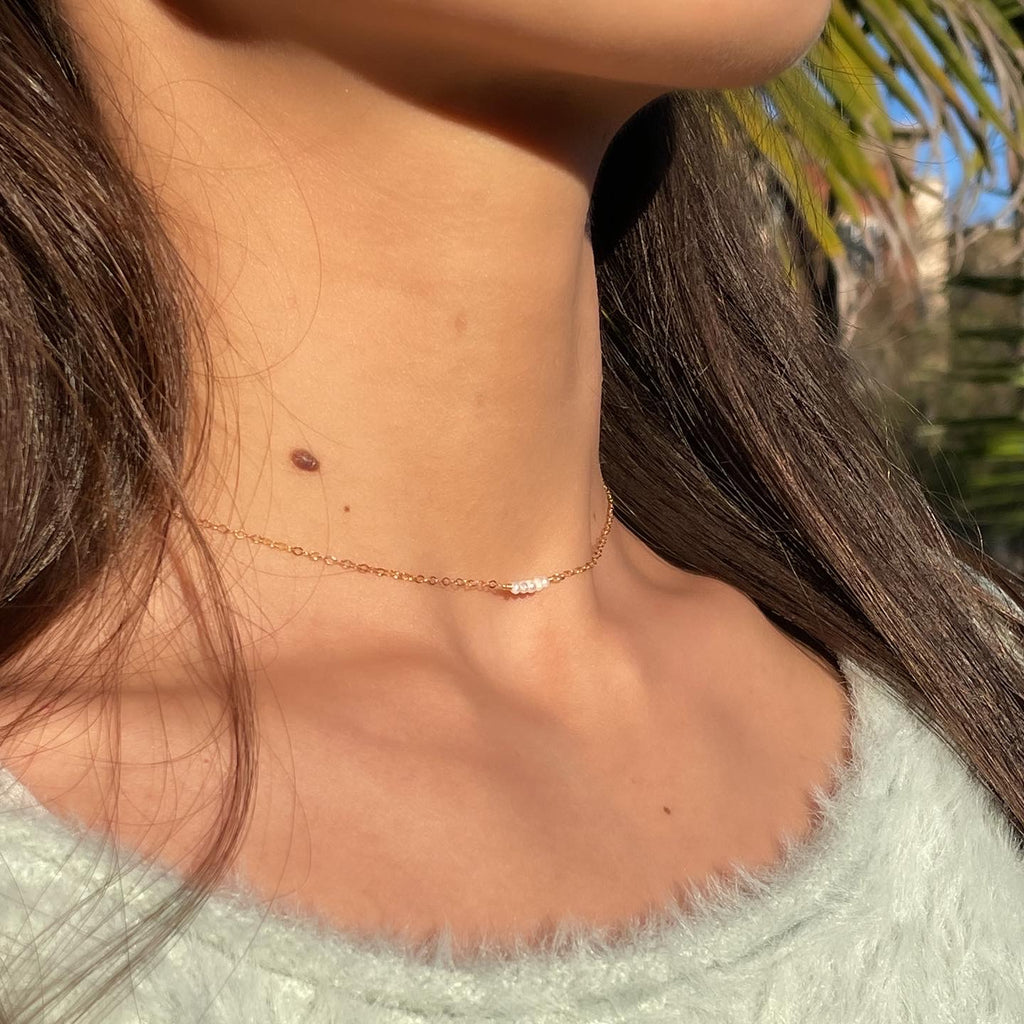 Freshwater Pearl Cluster Necklace