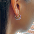 Amethyst Hoop Earrings
