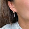 Removable Amethyst Hoop Earrings