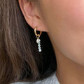 Removable Aquamarine Hoop Earrings