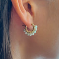 Aquamarine Hoop Earrings