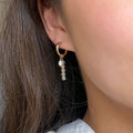 Removable Citrine Hoop Earrings