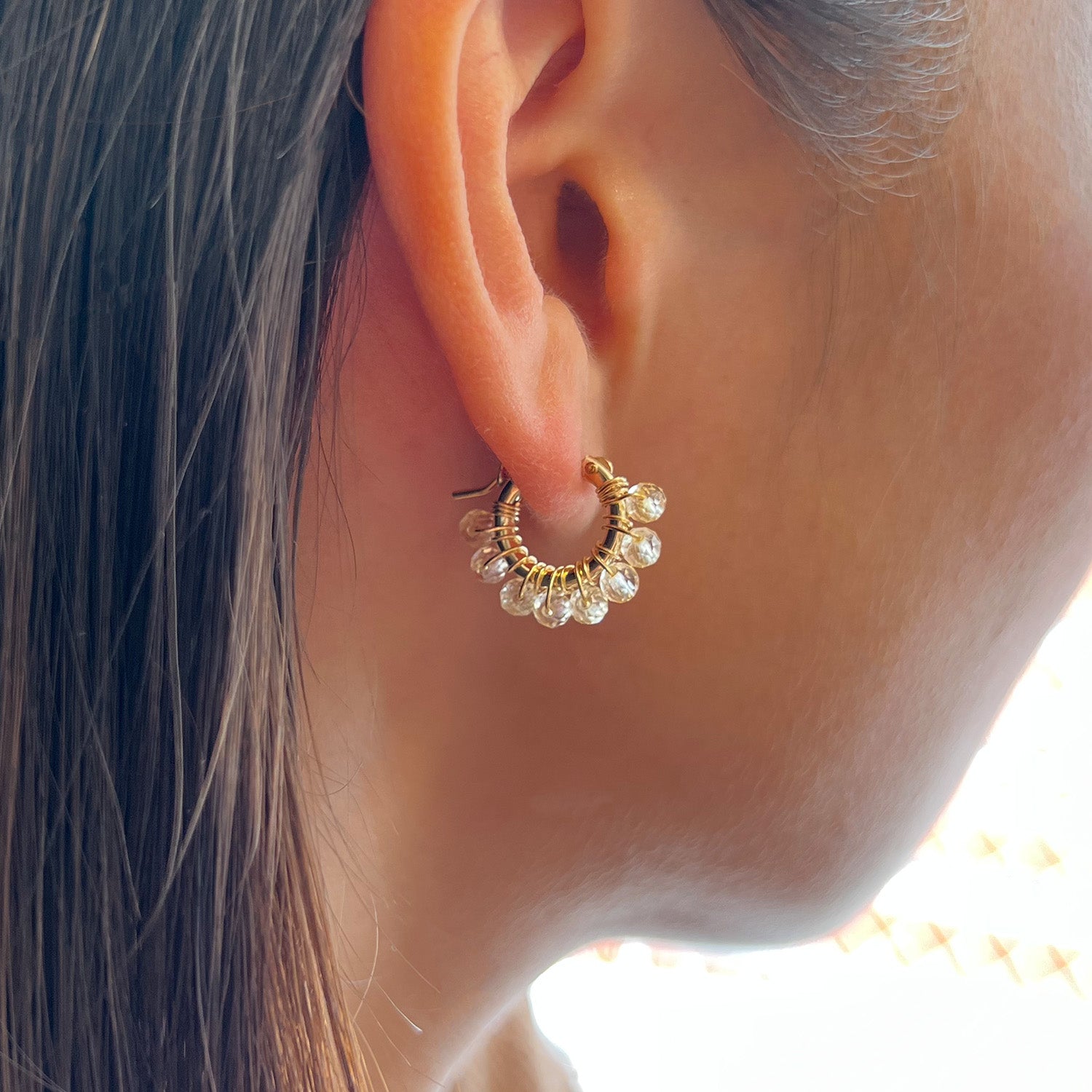 Citrine Hoop Earrings