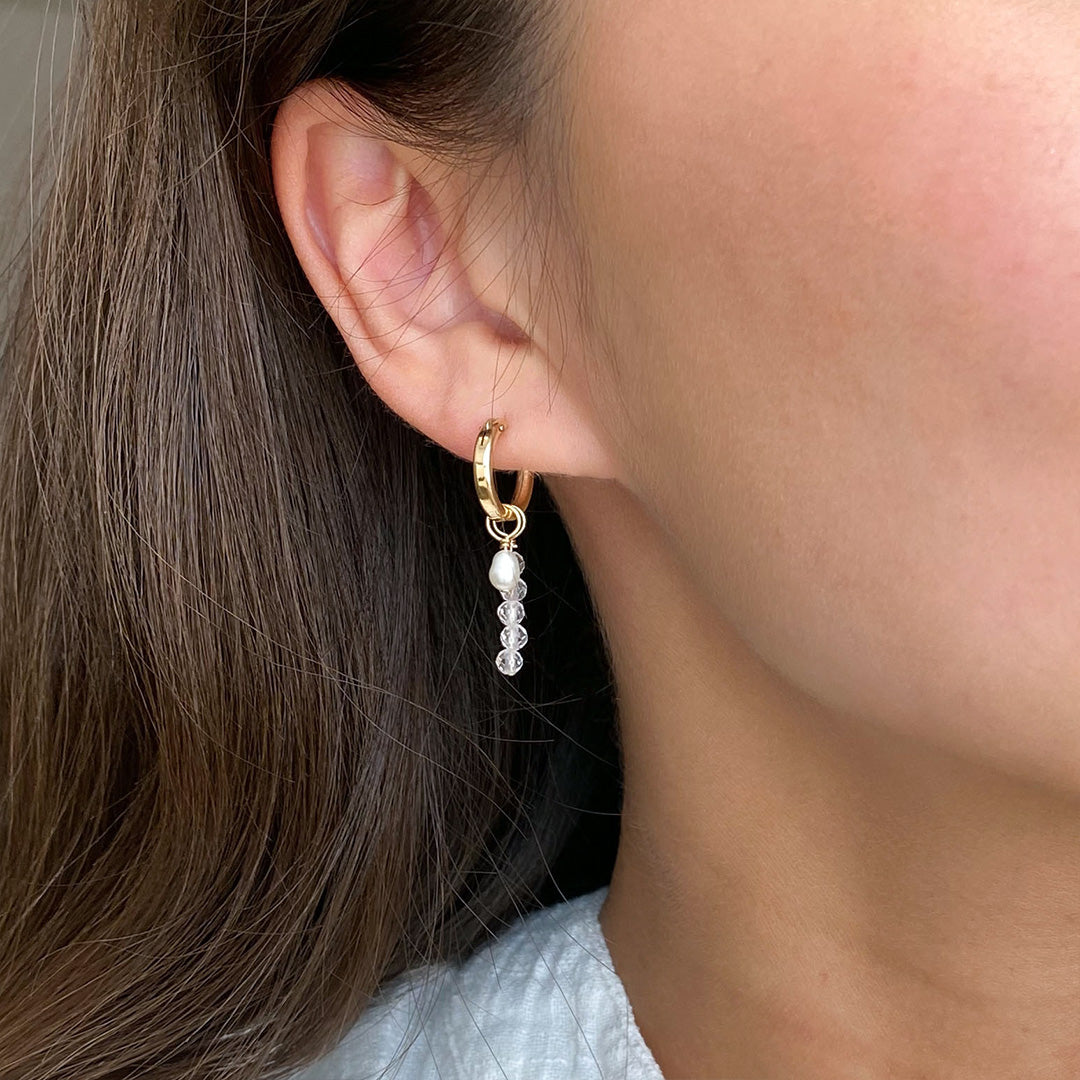 Removable Crystal Hoop Earrings