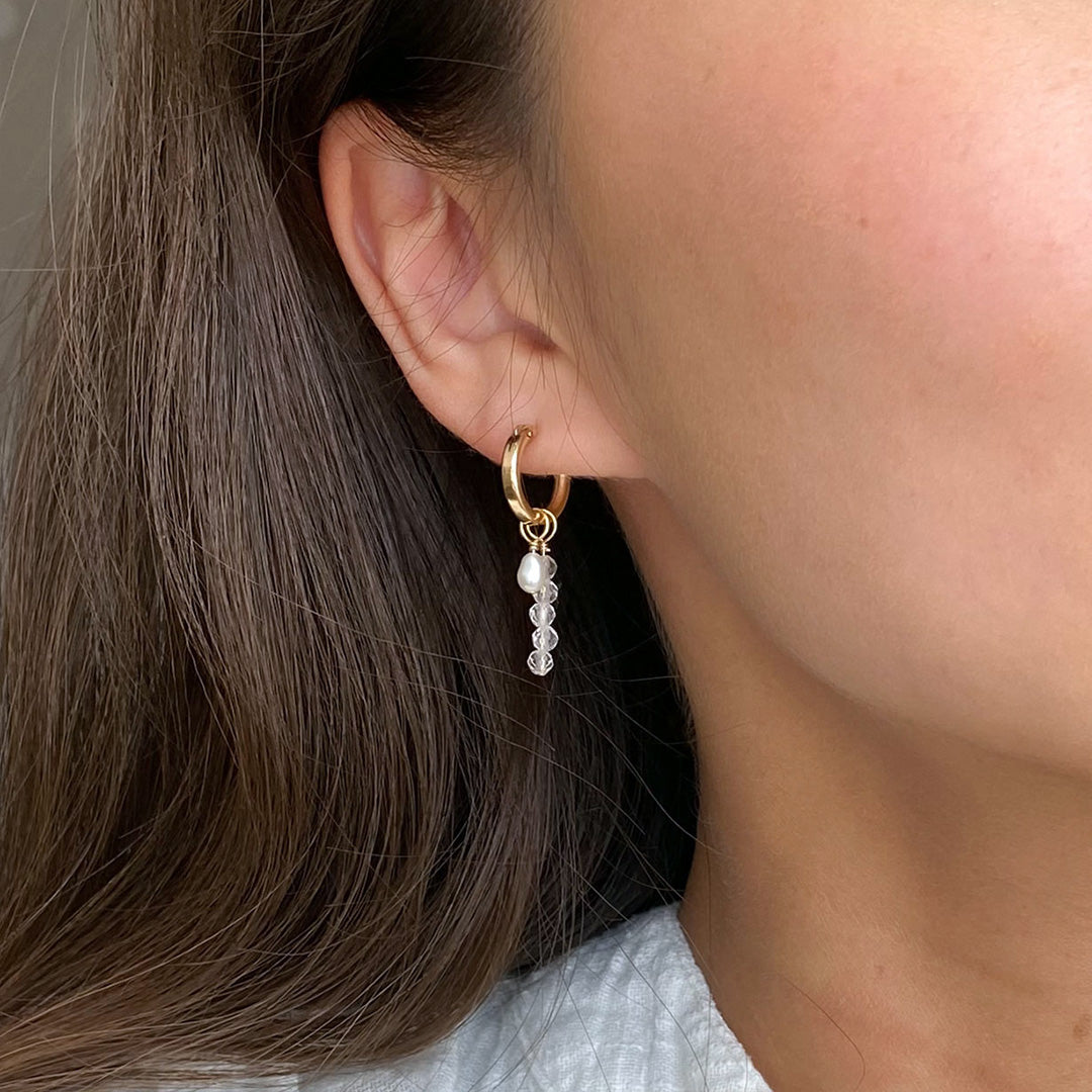 Removable Crystal Hoop Earrings