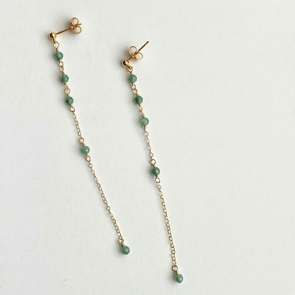 Emerald Dangle Earrings
