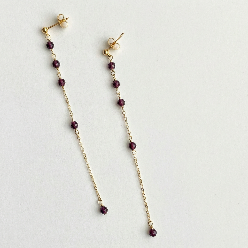 Garnet Dangle Earrings
