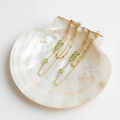 Peridot Double Chain Earrings