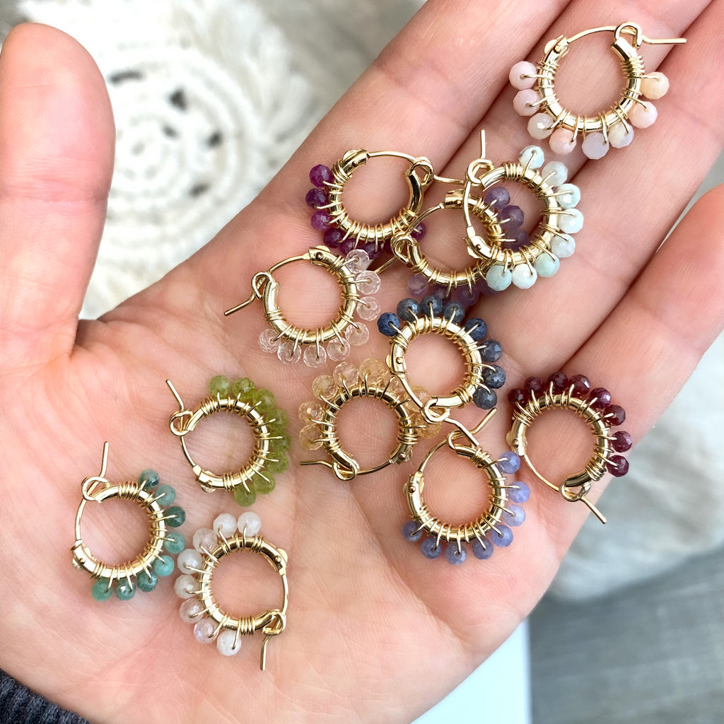 Peridot Hoop Earrings