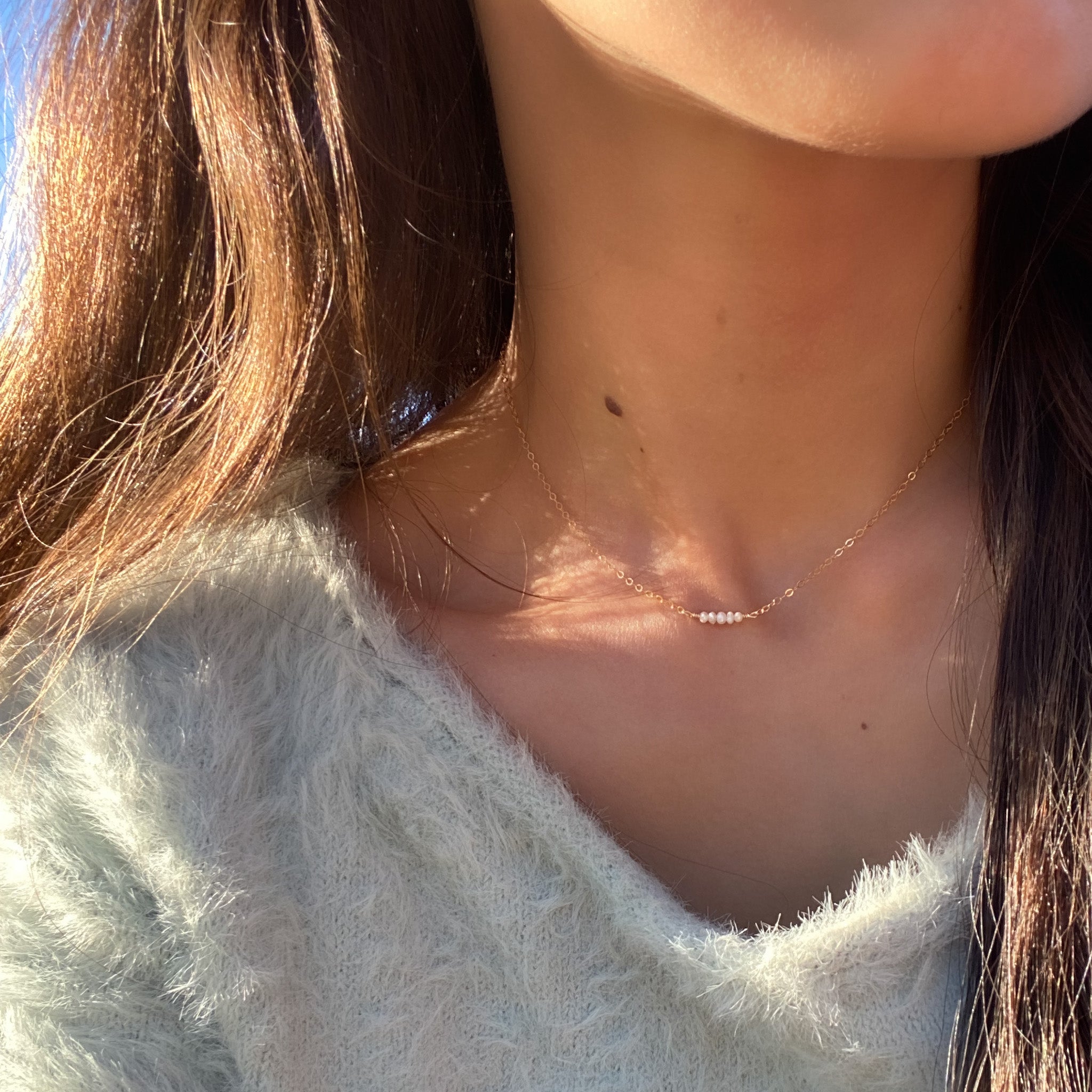 Freshwater Pearl Cluster Necklace