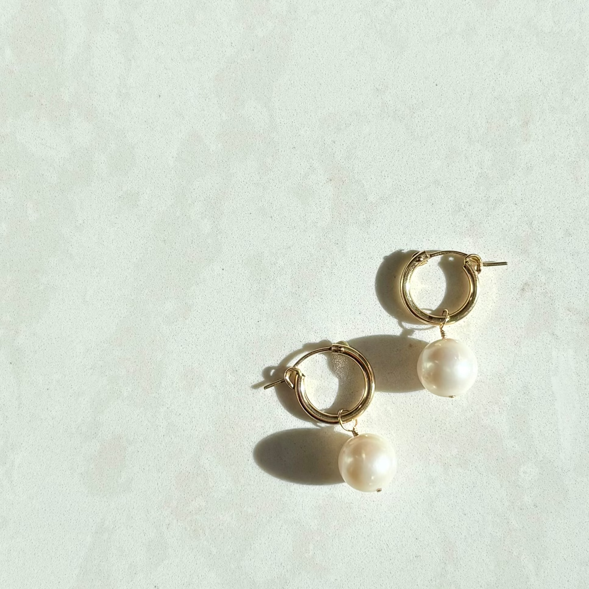 Pearl Hoop Earrings