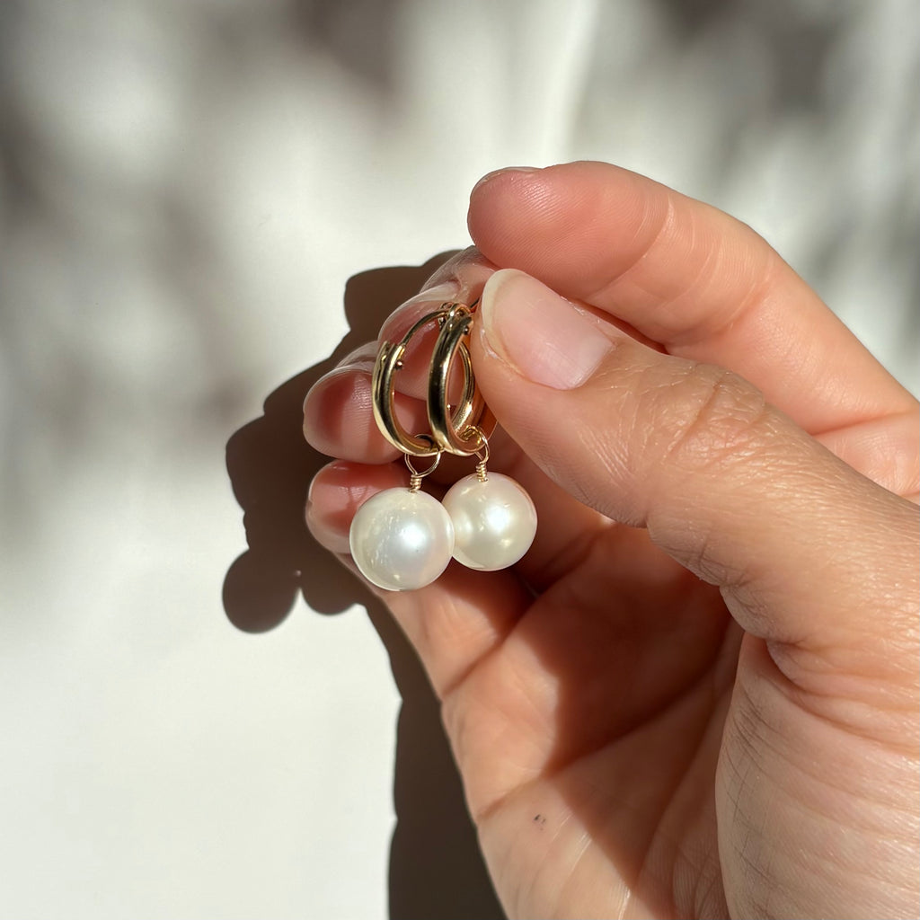 Pearl Hoop Earrings