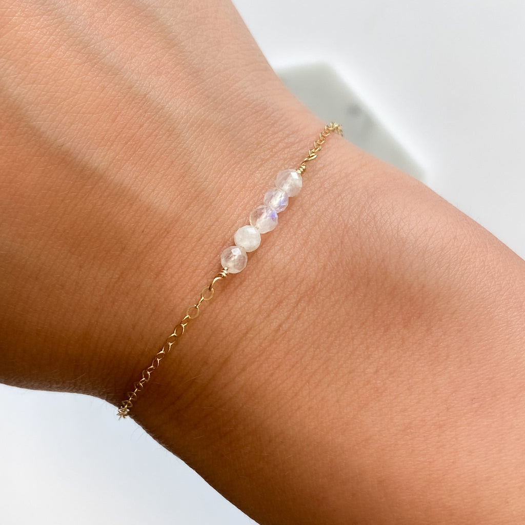 Moonstone Cluster Bracelet