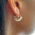 Moonstone Hoop Earrings
