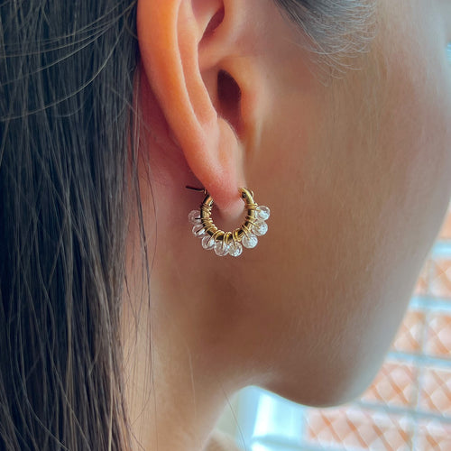 Crystal Hoop Earrings