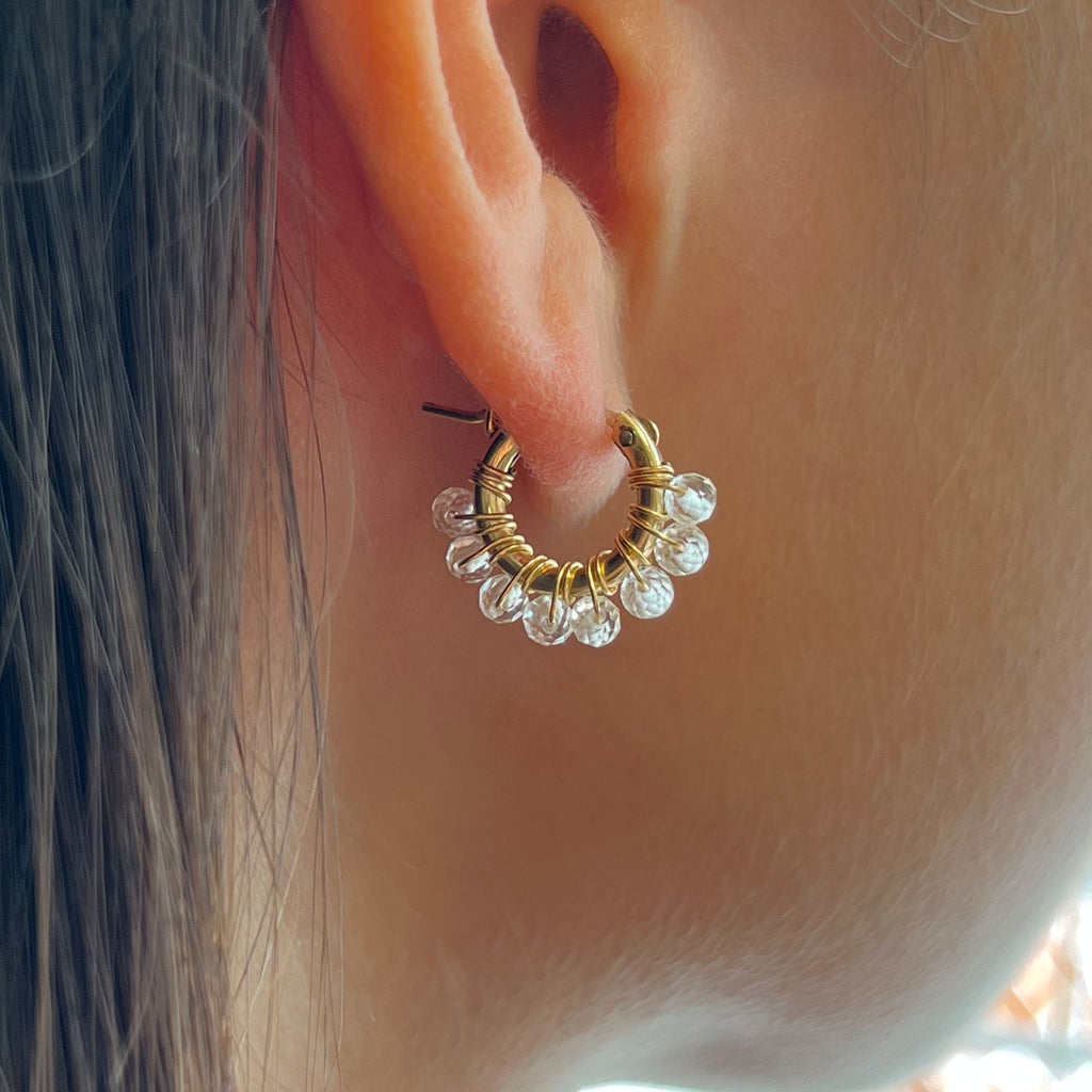 Crystal Hoop Earrings