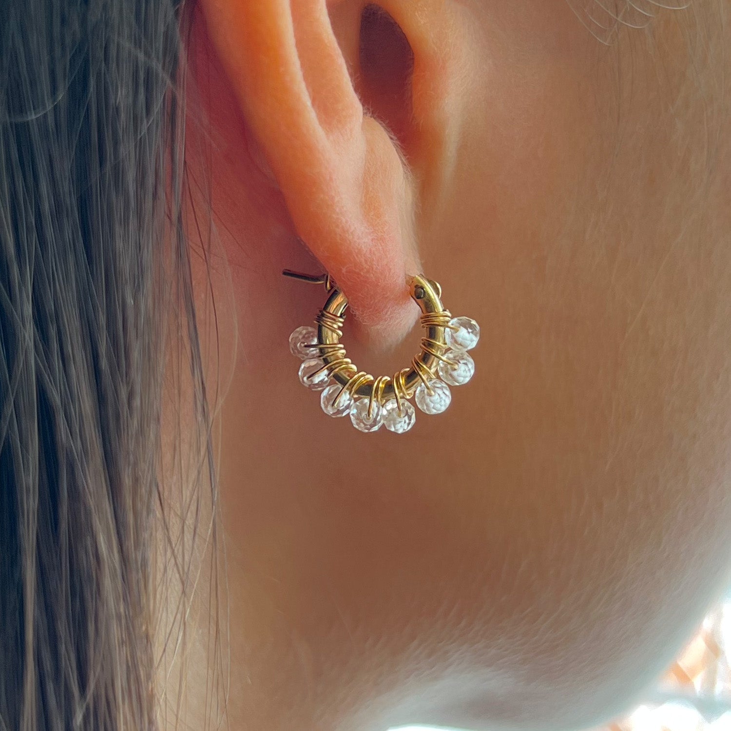 Crystal Hoop Earrings