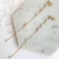Pink Opal Dangle Earrings