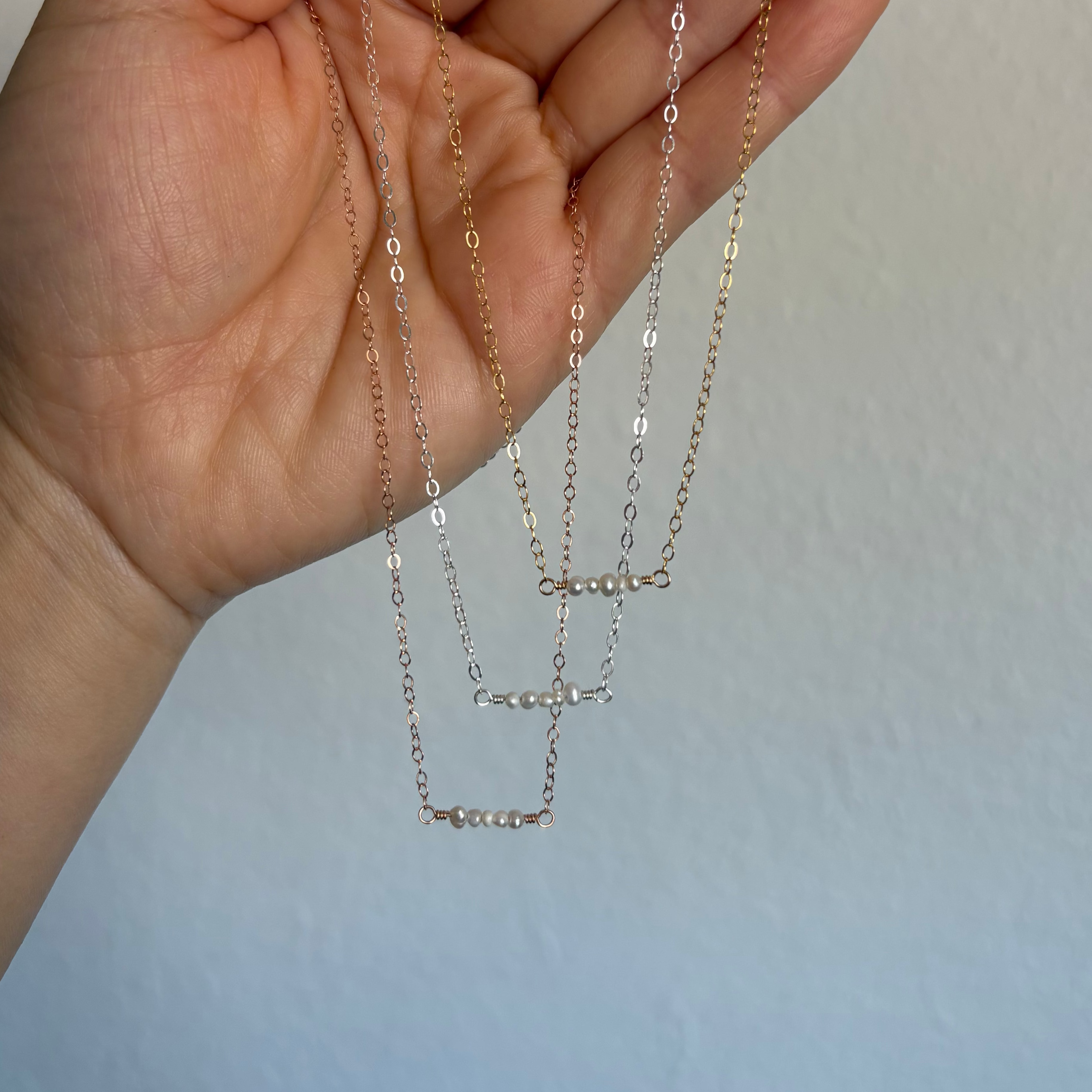 Freshwater Pearl Cluster Necklace