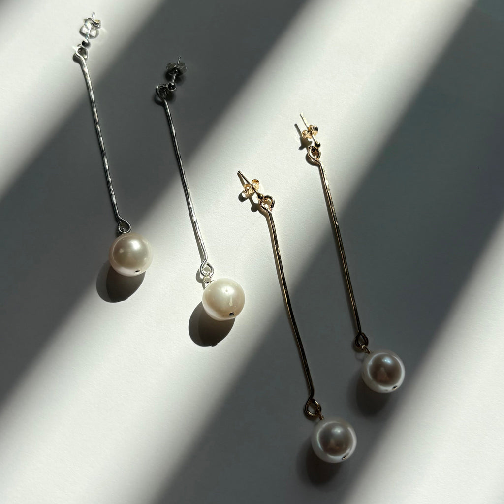 Hammered Wire Dangle Earrings