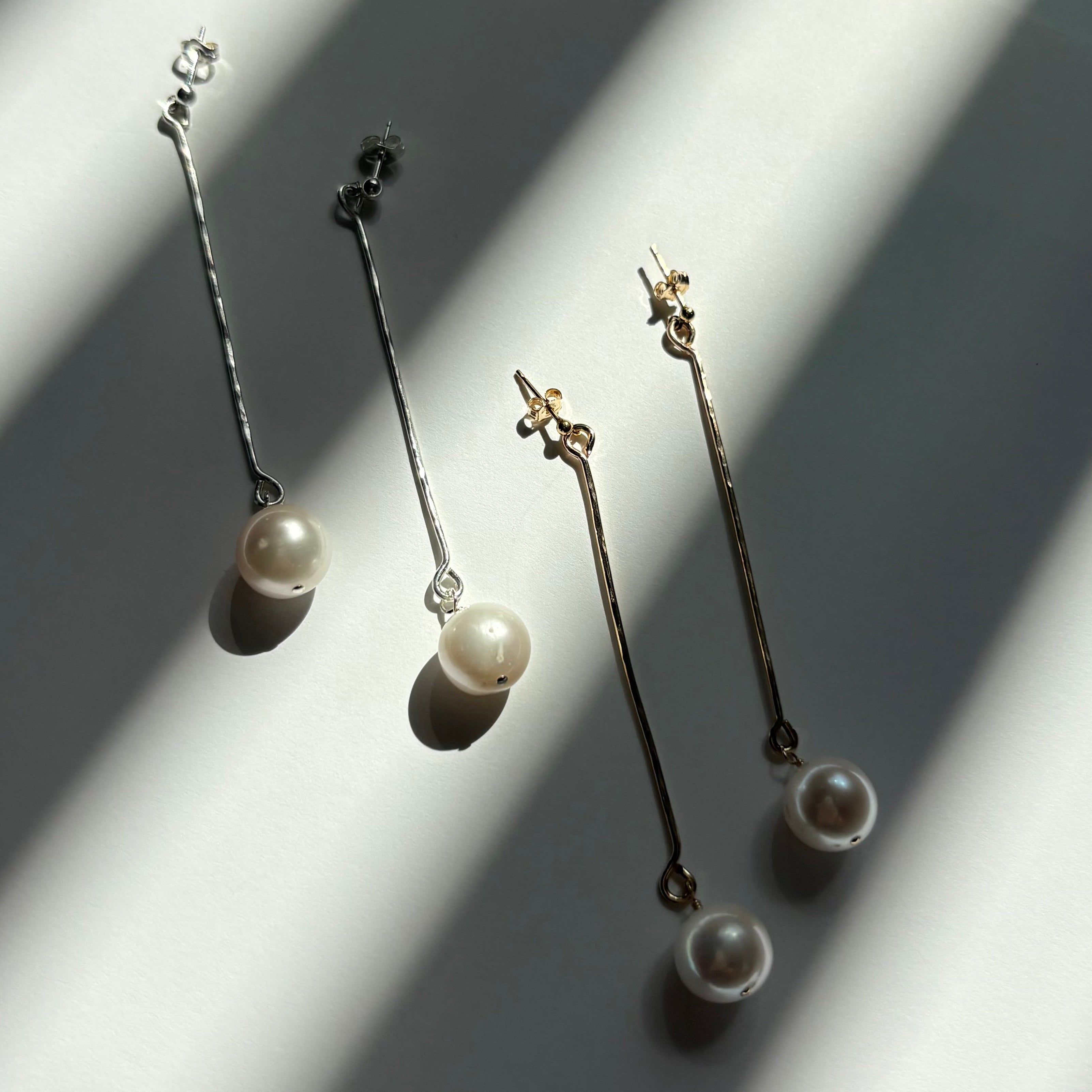 Hammered Wire Dangle Earrings