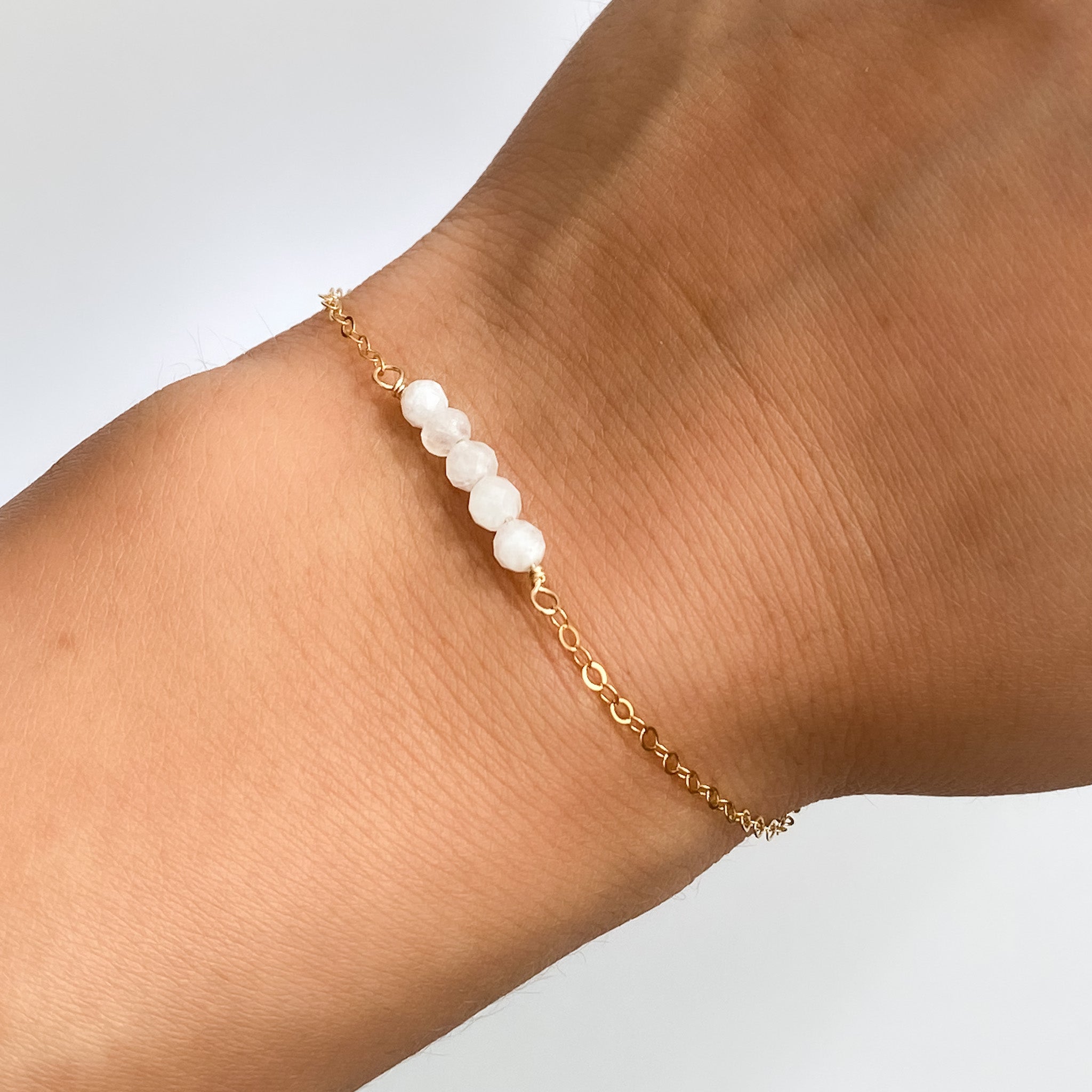 Moonstone Cluster Bracelet