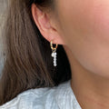 Removable Moonstone Hoop Earrings