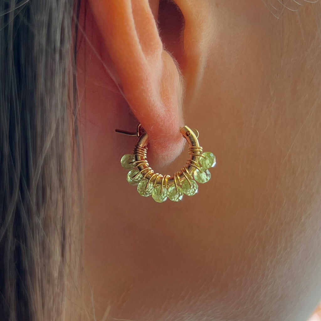 Peridot Hoop Earrings
