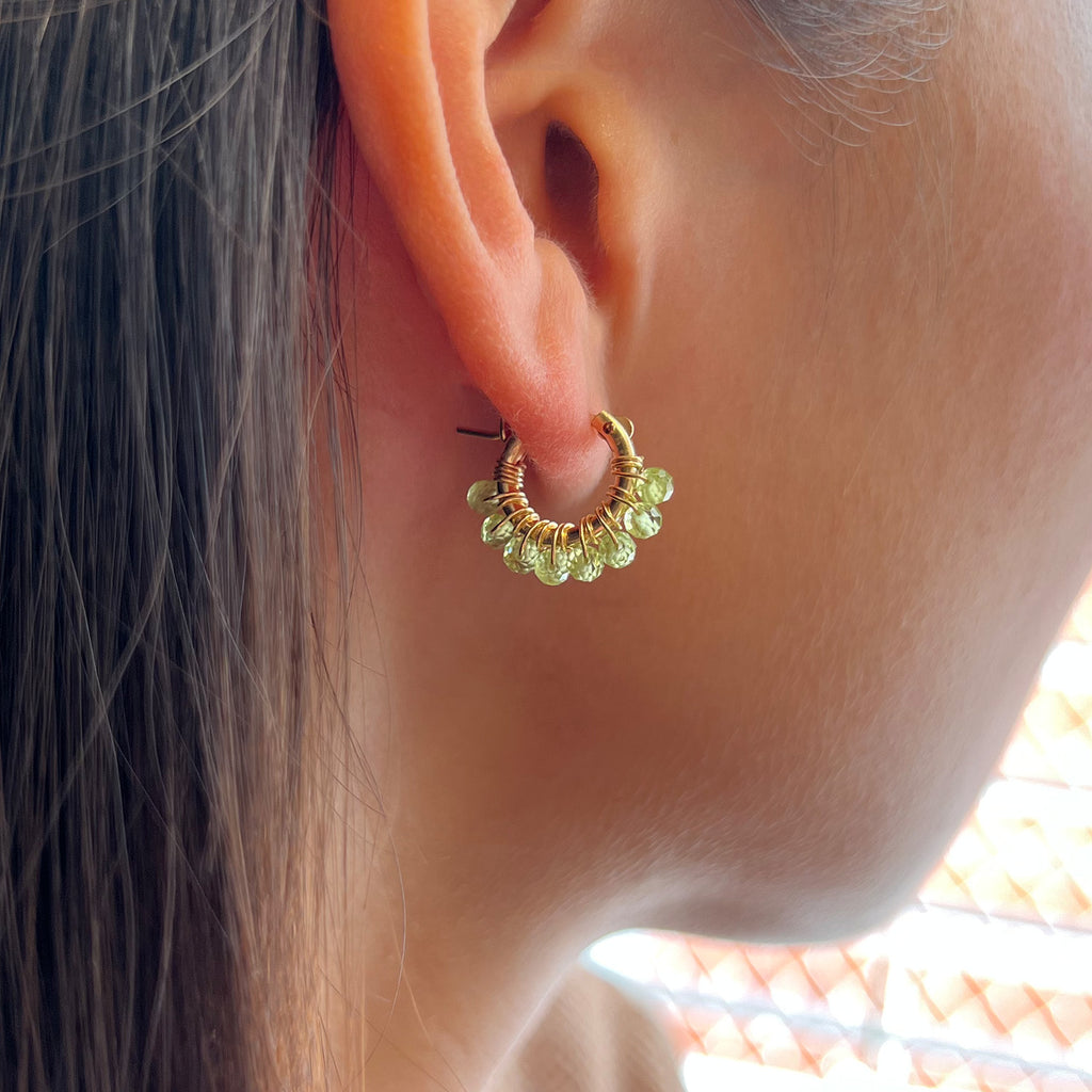 Peridot Hoop Earrings