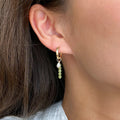 Removable Peridot Hoop Earrings