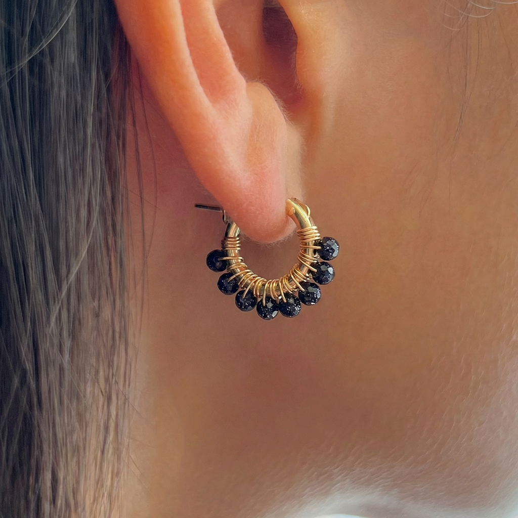 Sandstone Hoop Earrings