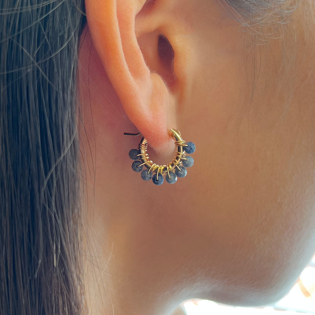 Sapphire Hoop Earrings