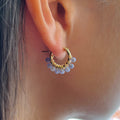 Tanzanite Hoop Earrings