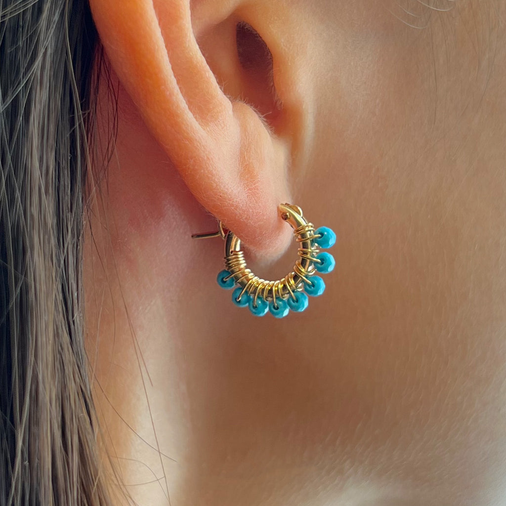 Turquoise Hoop Earrings