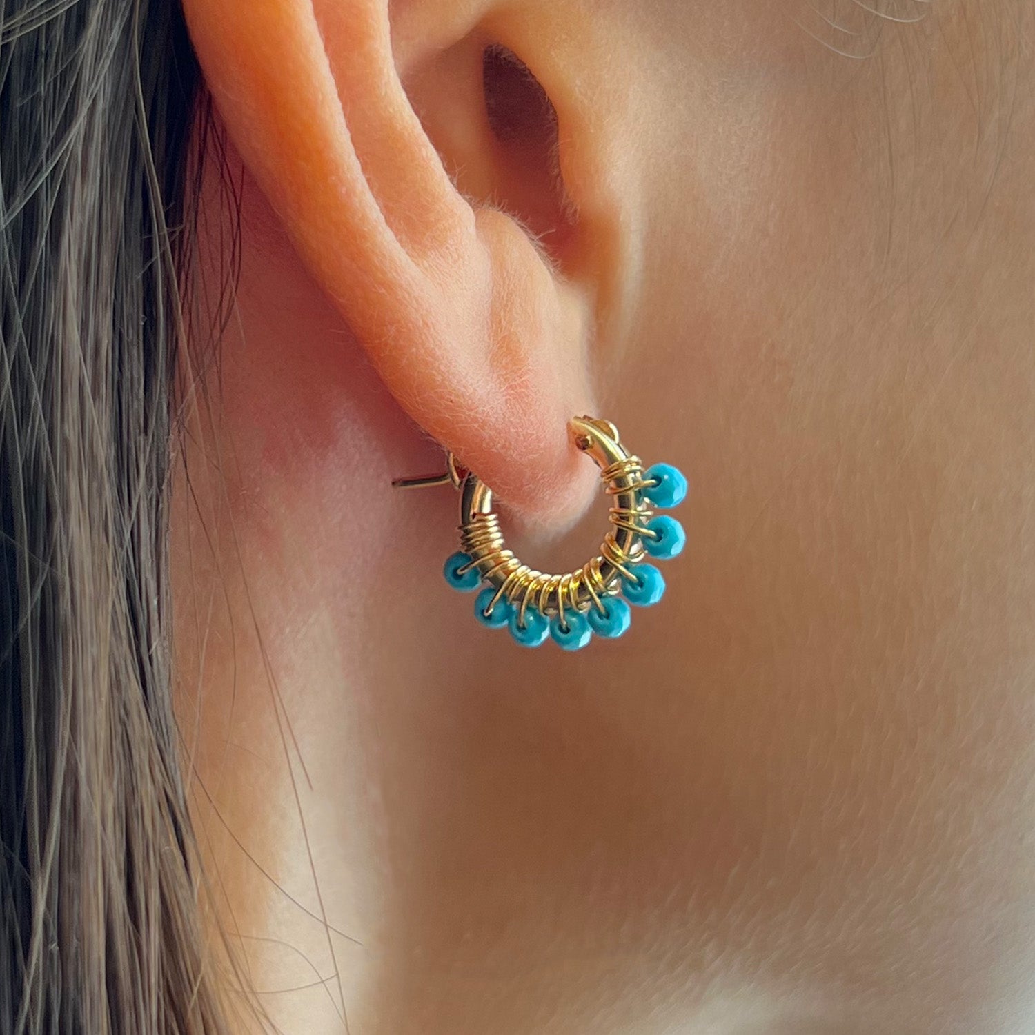 Turquoise Hoop Earrings