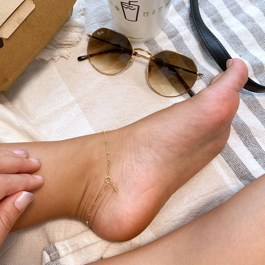 Gemstone Satellite Anklet