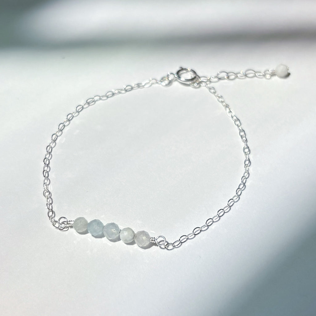 Aquamarine Cluster Bracelet
