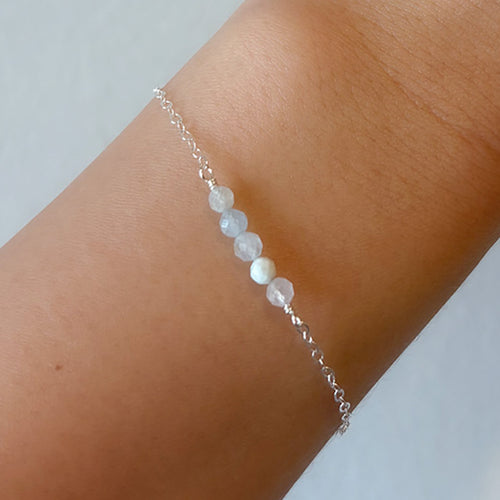 Aquamarine Cluster Bracelet