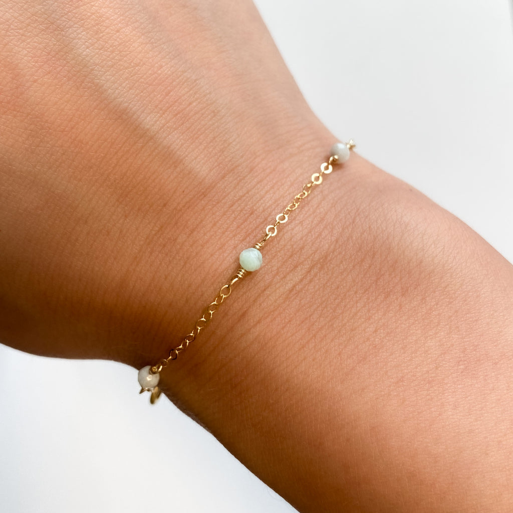 Dainty Aquamarine Bracelet