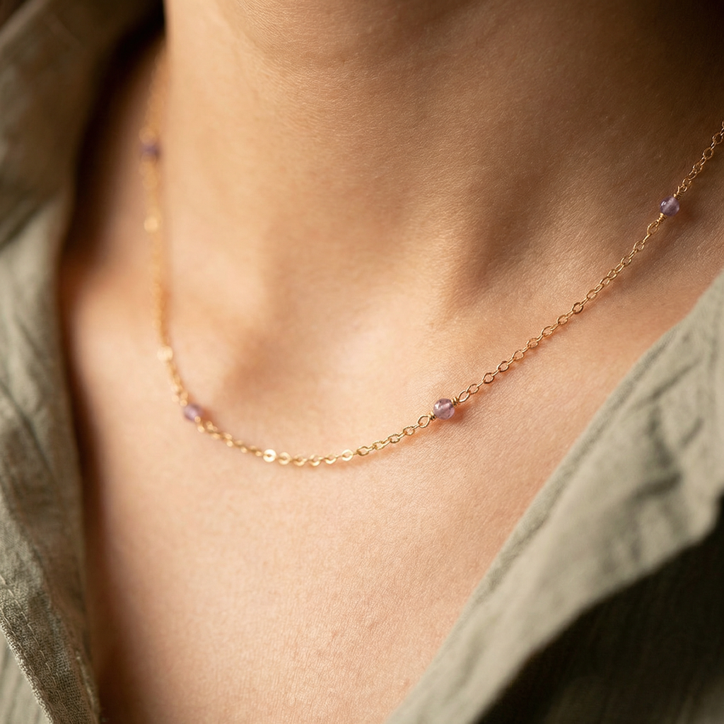 Dainty Amethyst Necklace