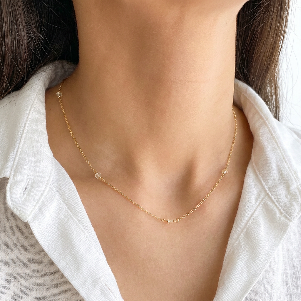 Dainty Citrine Necklace