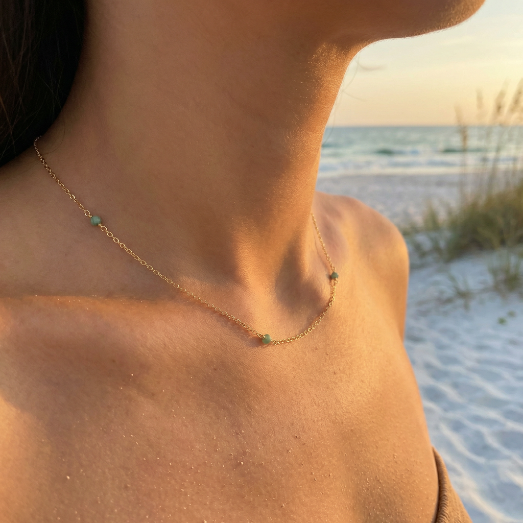 Dainty Emerald Necklace