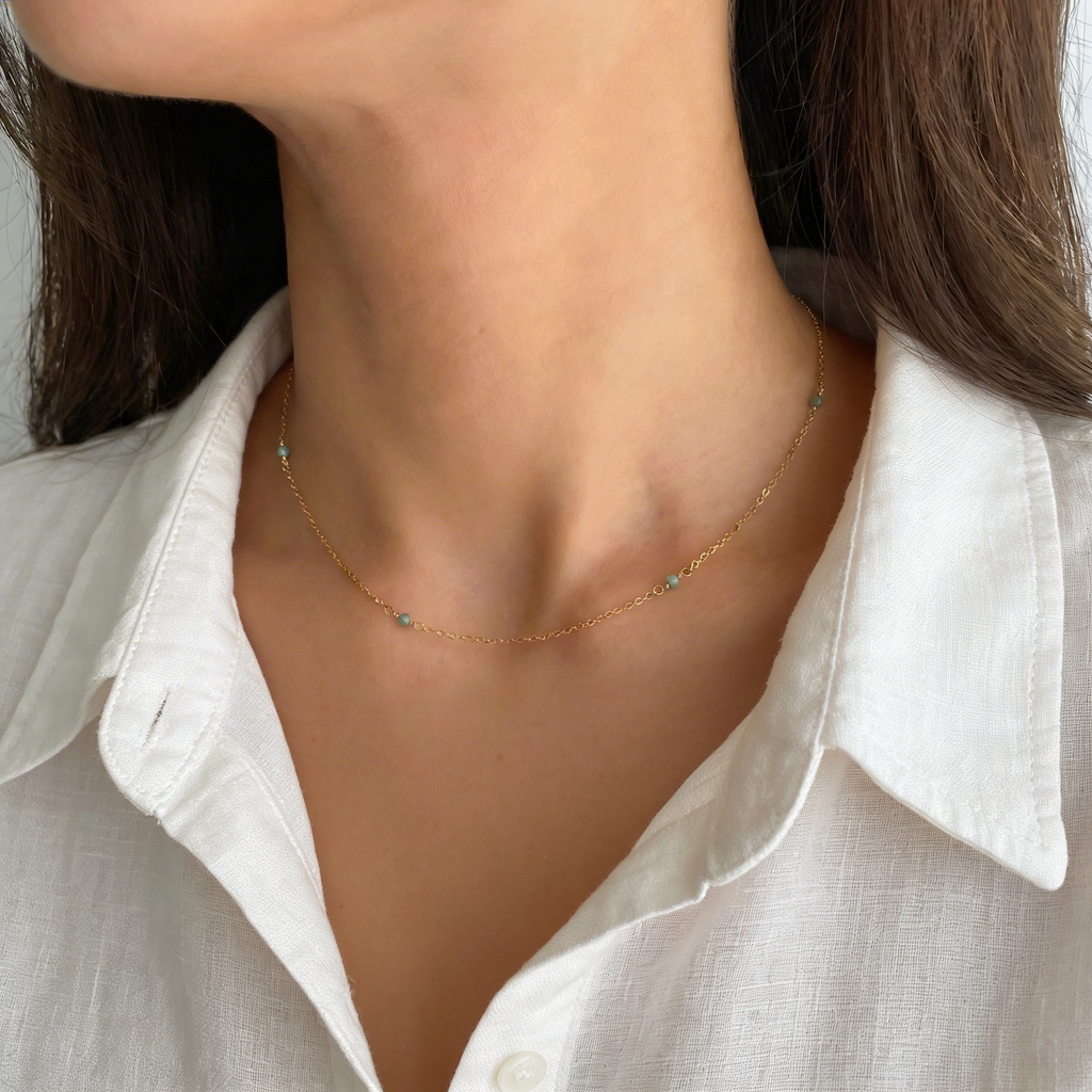 Dainty Emerald Necklace