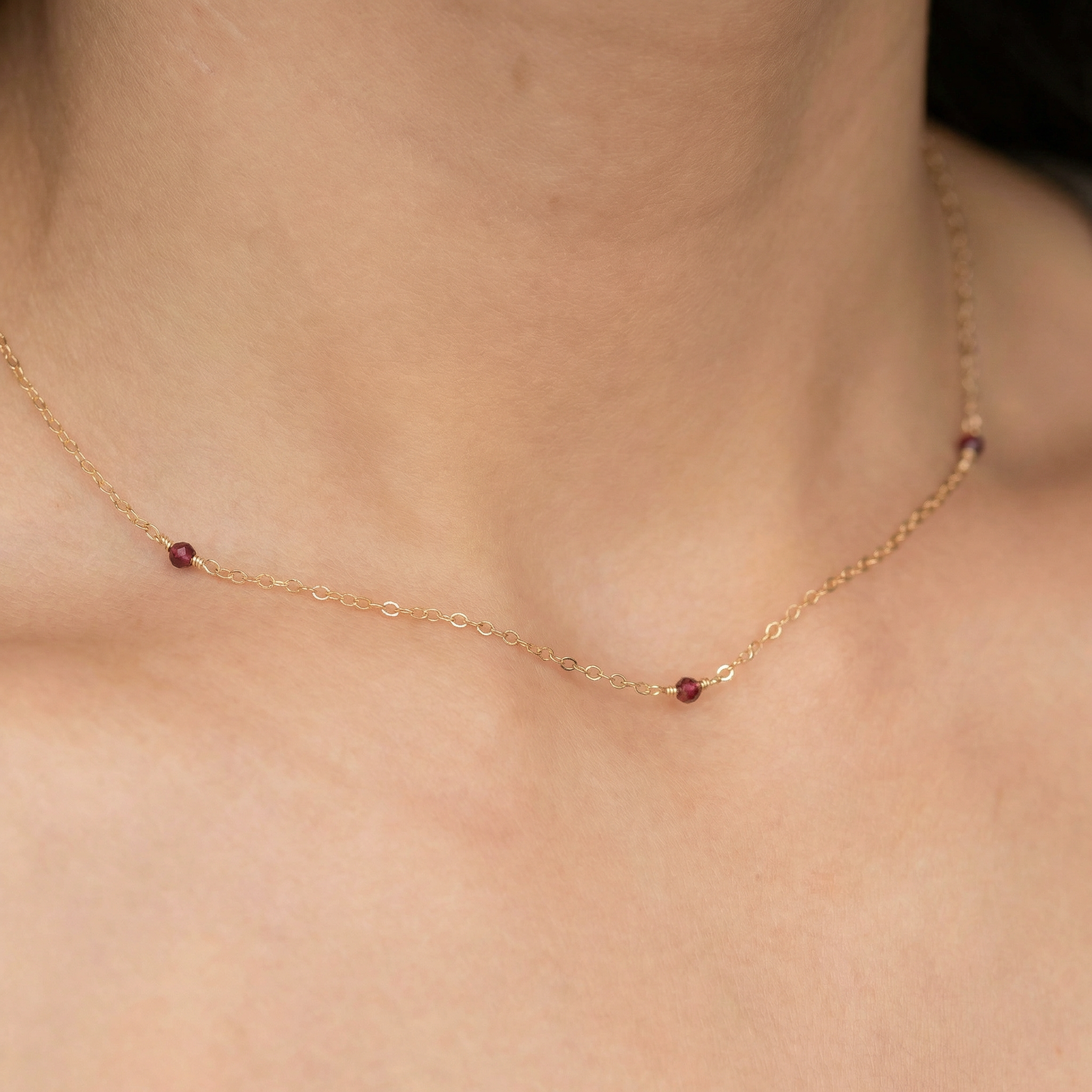 Dainty Garnet Necklace