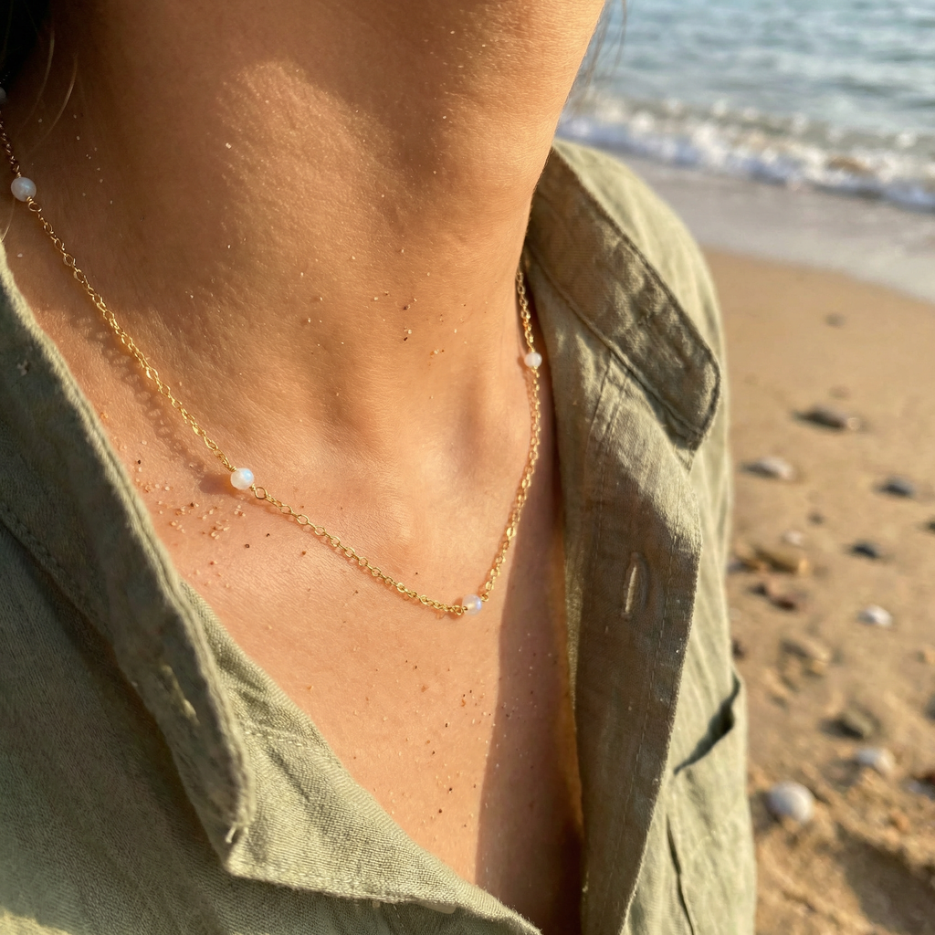 Dainty Moonstone Necklace