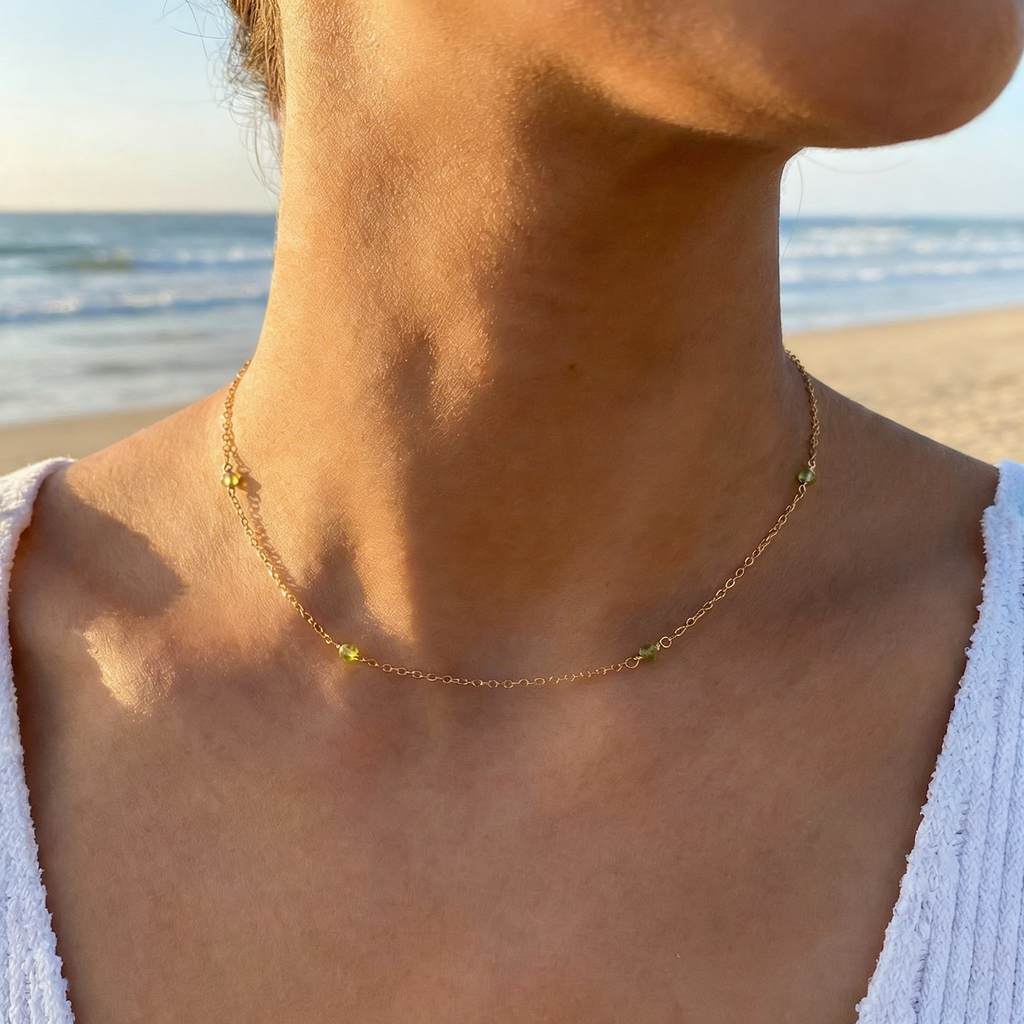 Dainty Peridot Necklace