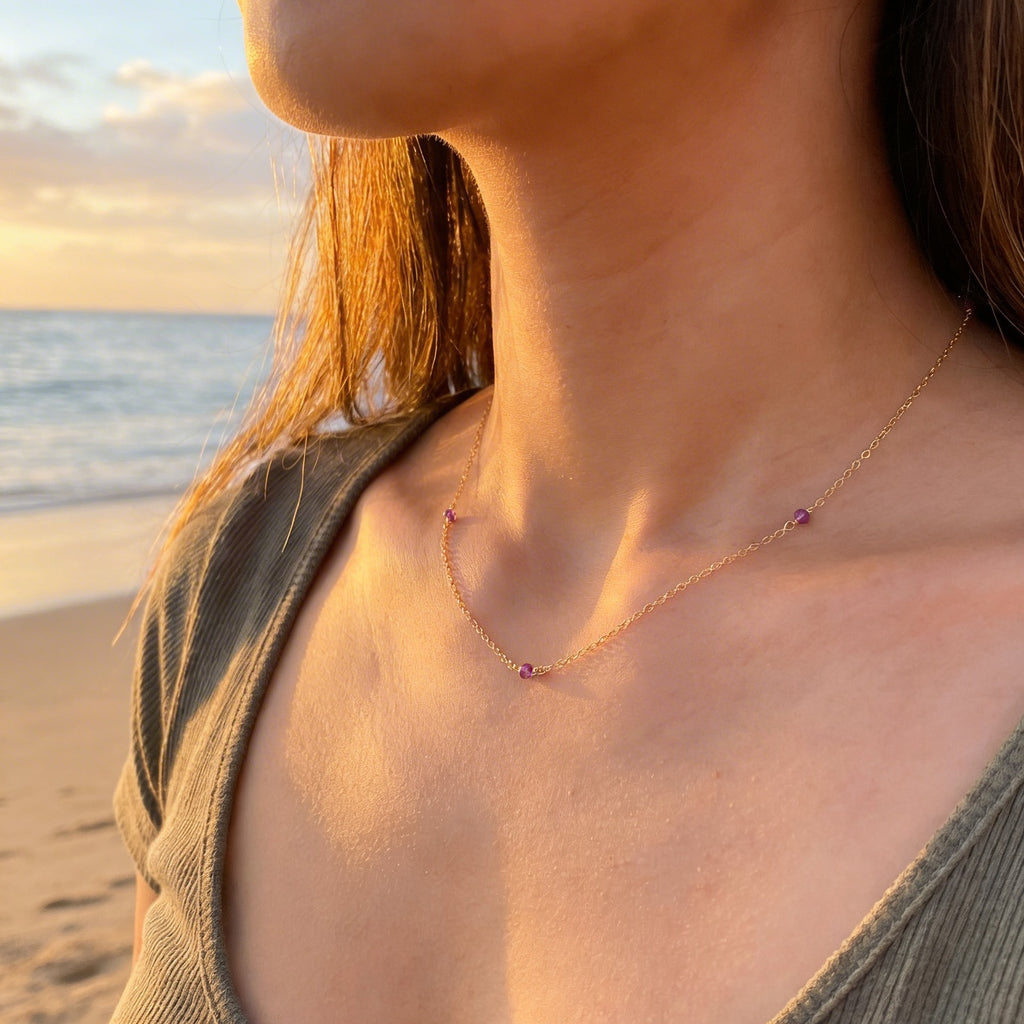 Dainty Ruby Necklace