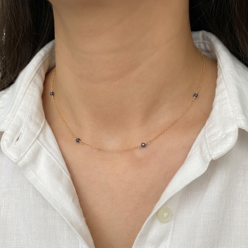 Dainty Sapphire Necklace