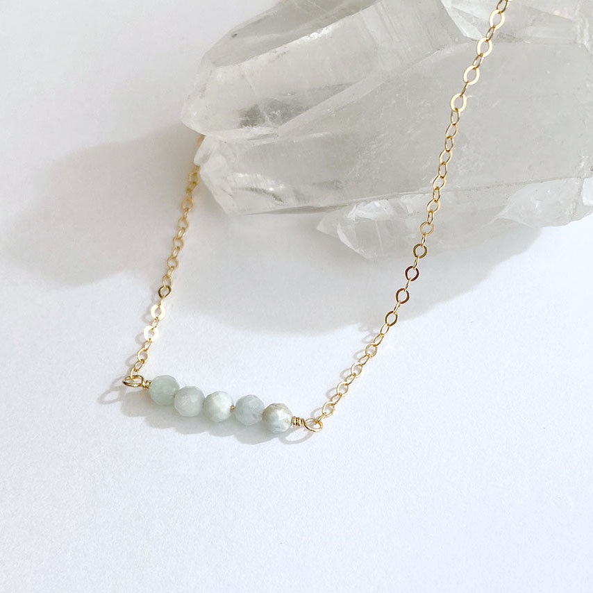Aquamarine Cluster Necklace
